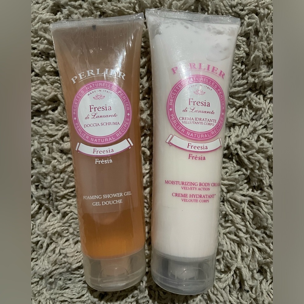 Perlier "Fresia di Lanzarote" Skincare Shower Gel and Body Cream Bundle SEALED
